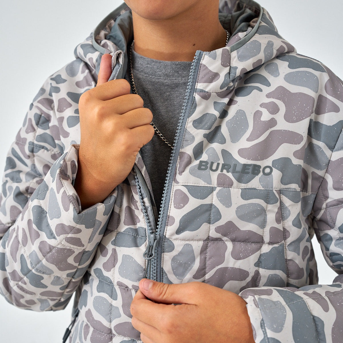Burlebo Boys' Camo Puffer Jacket
