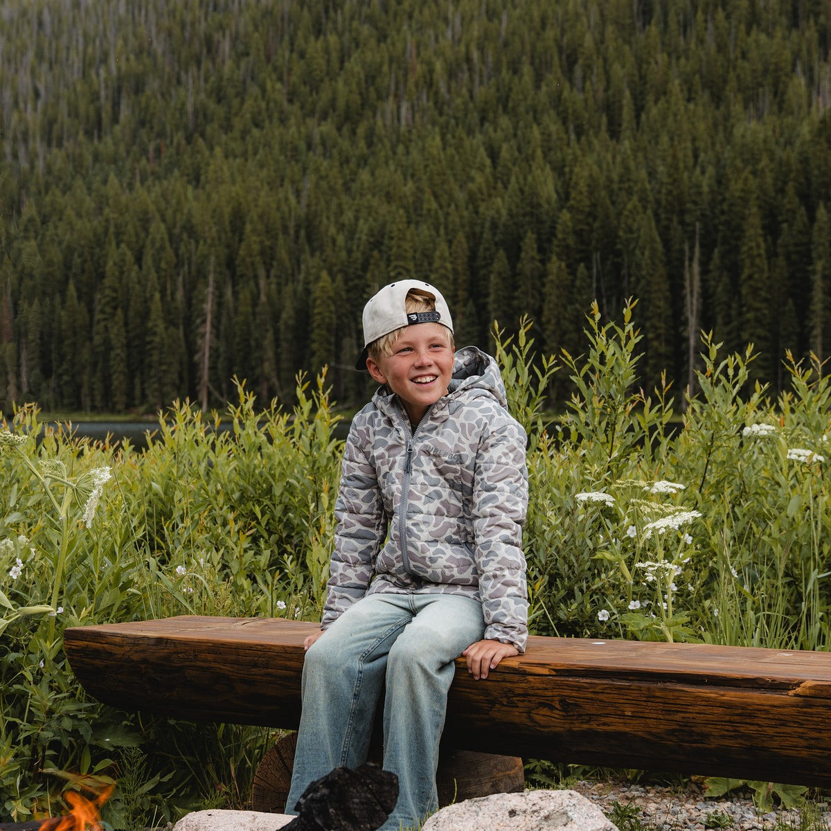 Burlebo Boys' Camo Puffer Jacket