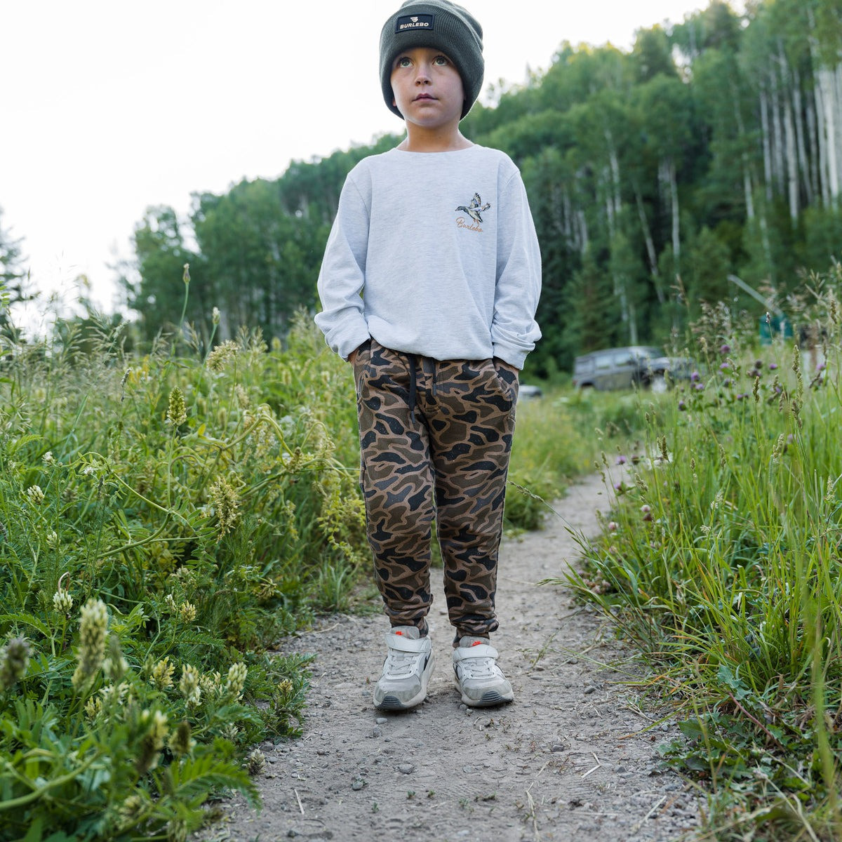 Burlebo Boys' Camo Fleece Joggers