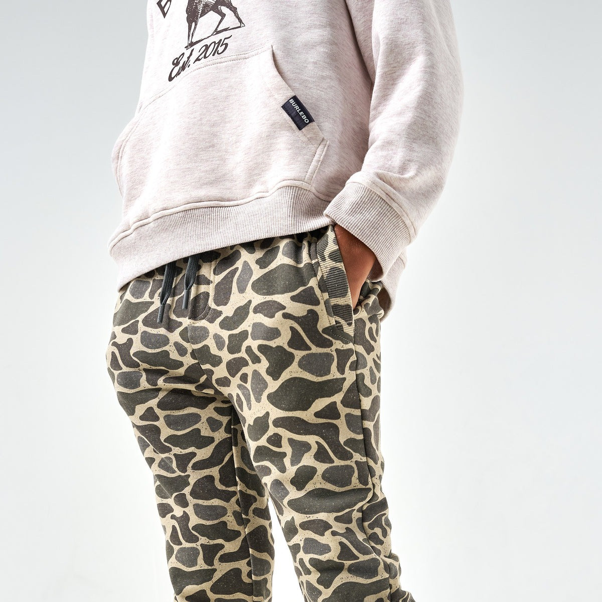 Burlebo Boys' Camo Fleece Joggers