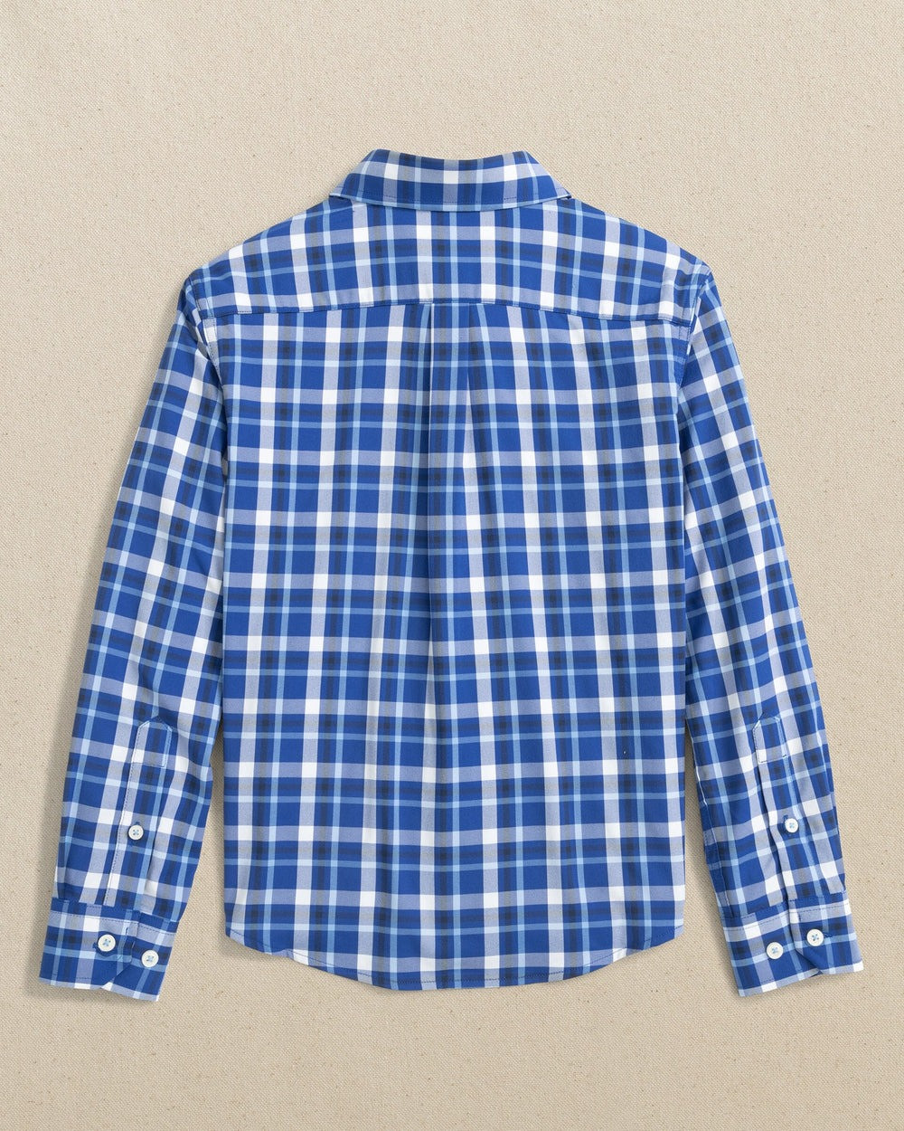 Southern Tide Boys' River Ridge Plaid Intercoastal Long Sleeve Sport Shirt
