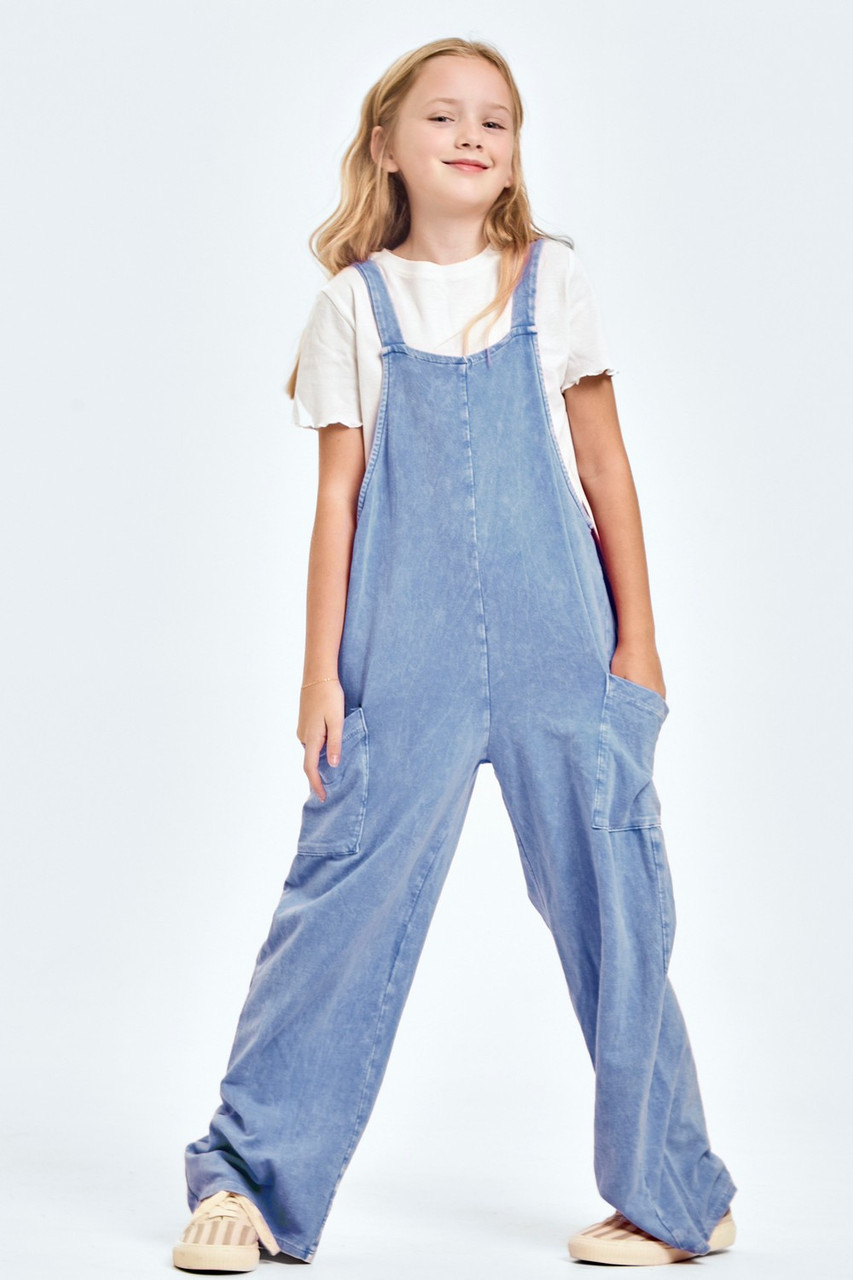Good Girl Girls' Wide Leg Overalls