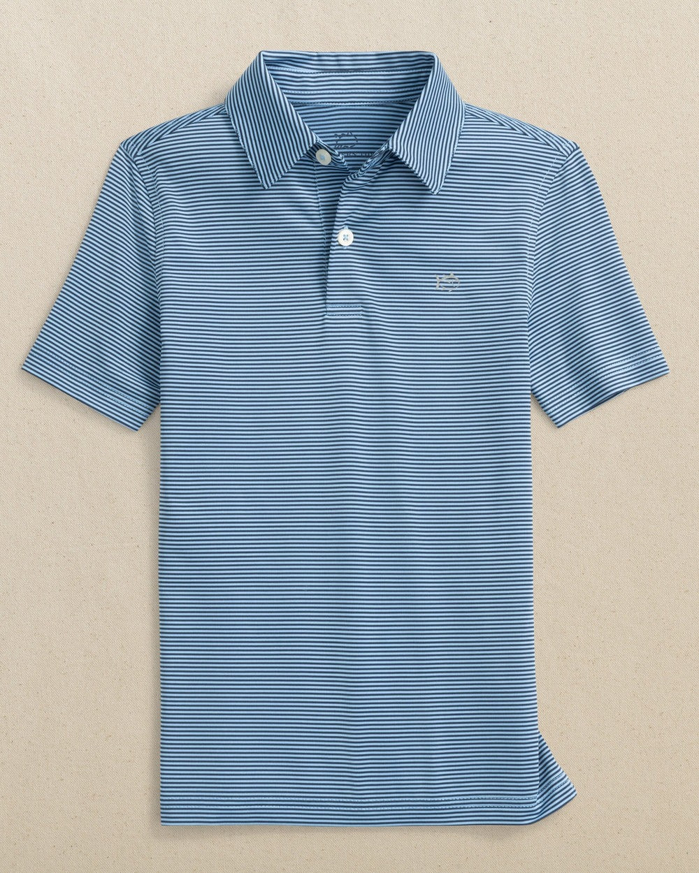 Southern Tide Boys' Driver Meadowbrook Stripe Performance Polo