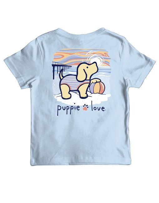 Puppie Love Girls' Beach Ball Pup Tee