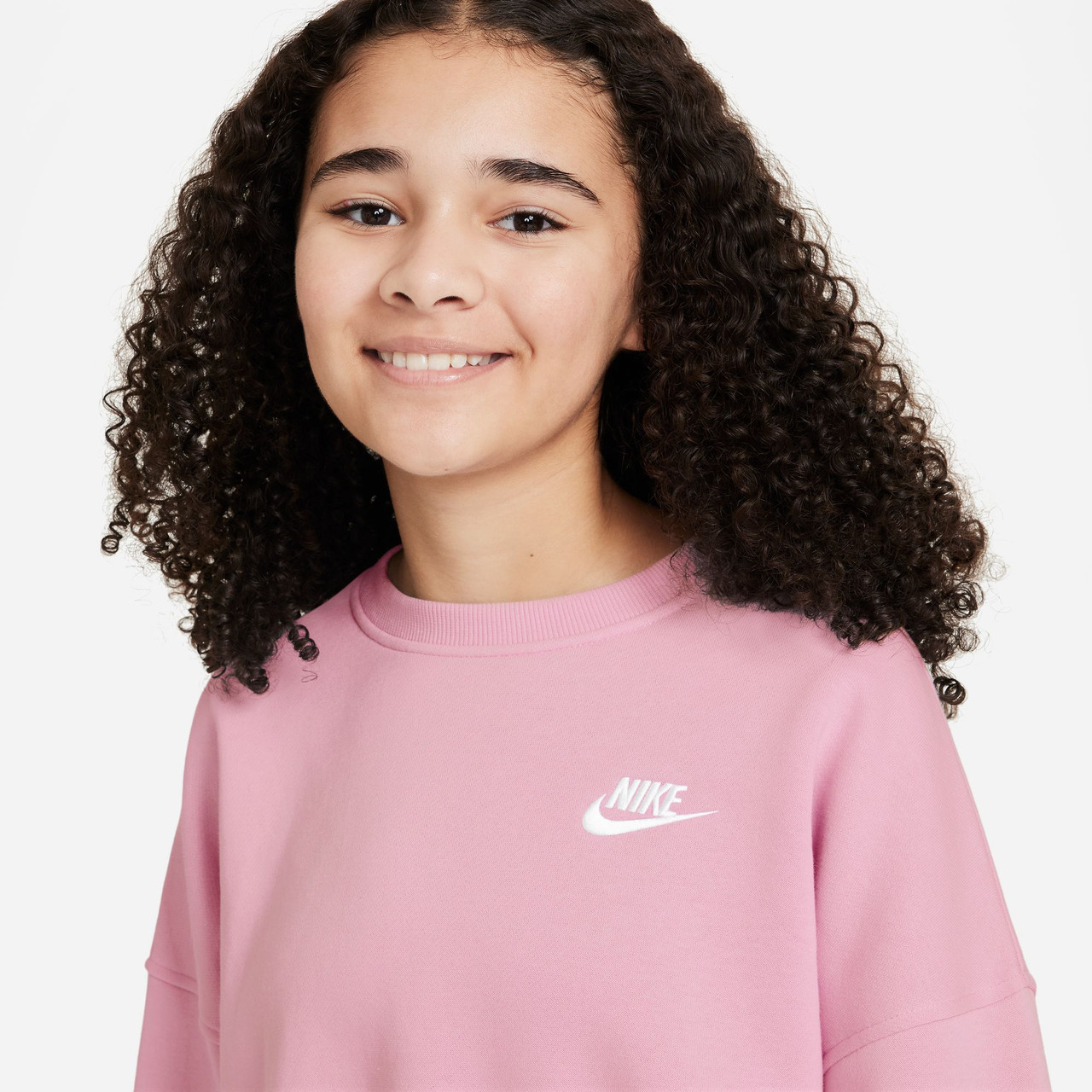 Nike Girls' Sportswear Club Fleece Boxy Crew Neck Pullover