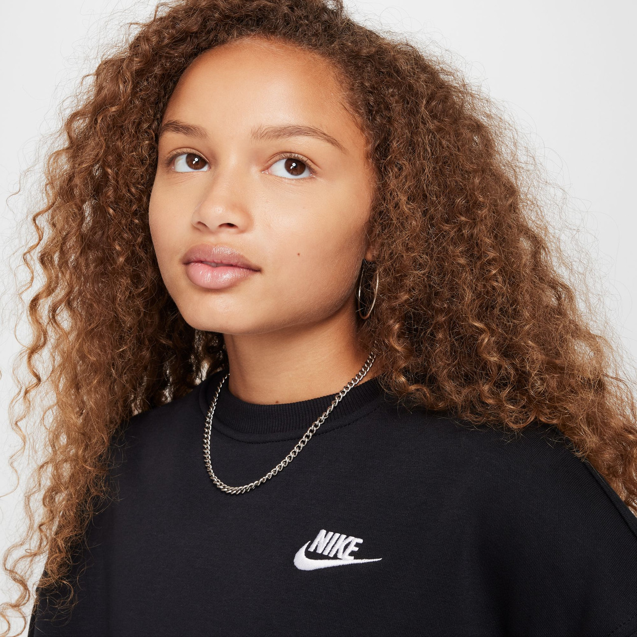 Nike Girls' Sportswear Club Fleece Boxy Crew Neck Pullover