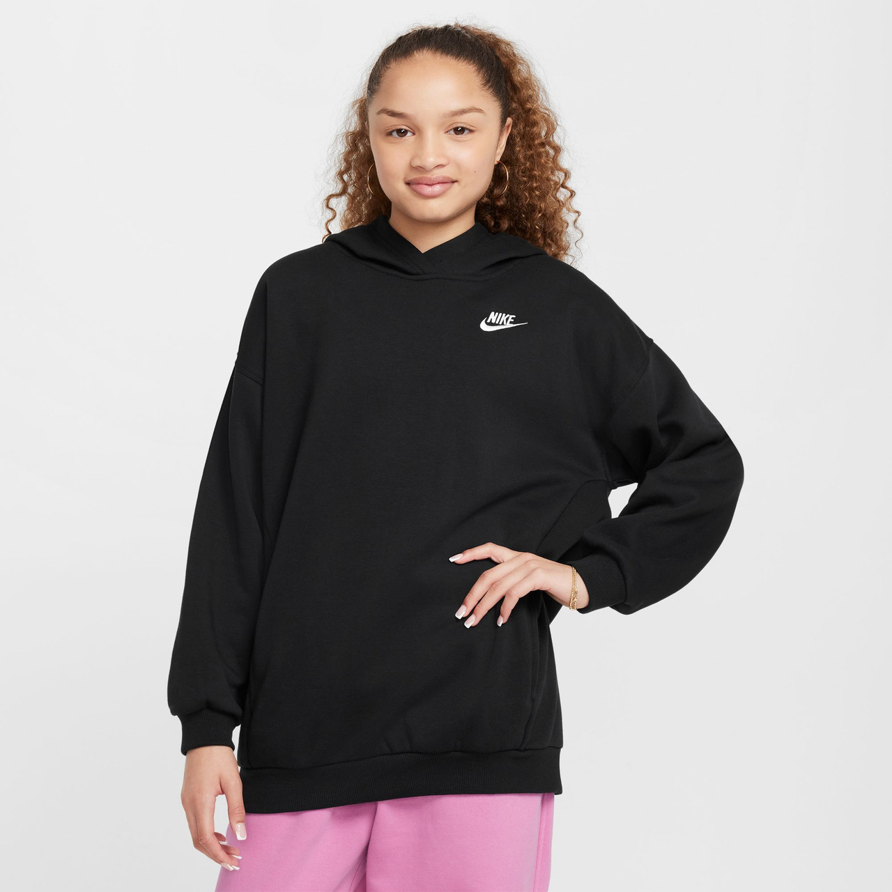 Nike Girls' Sportswear Club Fleece Oversized Hoodie