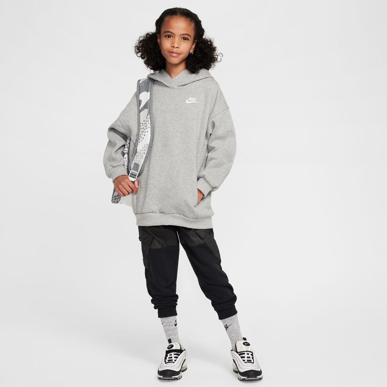 Nike Girls' Sportswear Club Fleece Oversized Hoodie