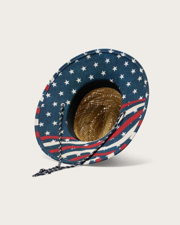 Hemlock Big Kids' Straw Lifeguard Hat - Stars and Stripes