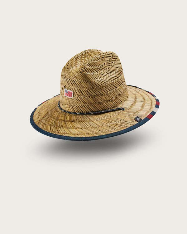 Hemlock Big Kids' Straw Lifeguard Hat - Stars and Stripes