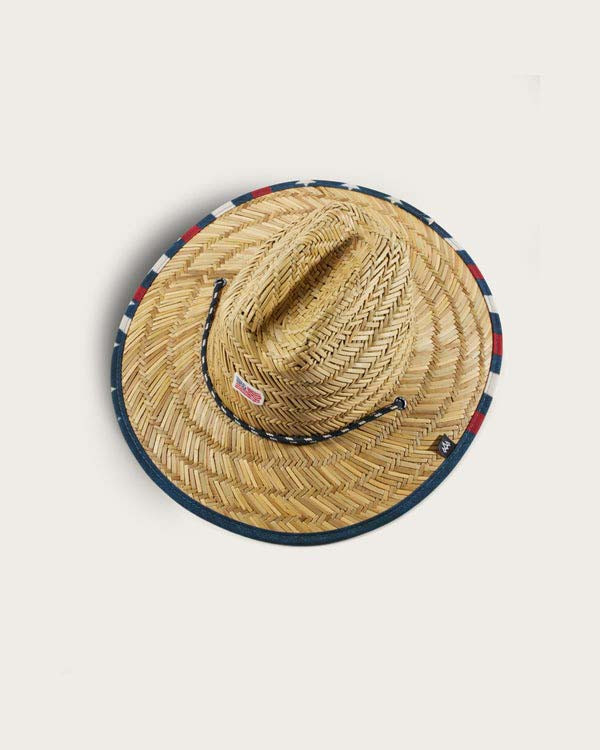Hemlock Big Kids' Straw Lifeguard Hat - Stars and Stripes