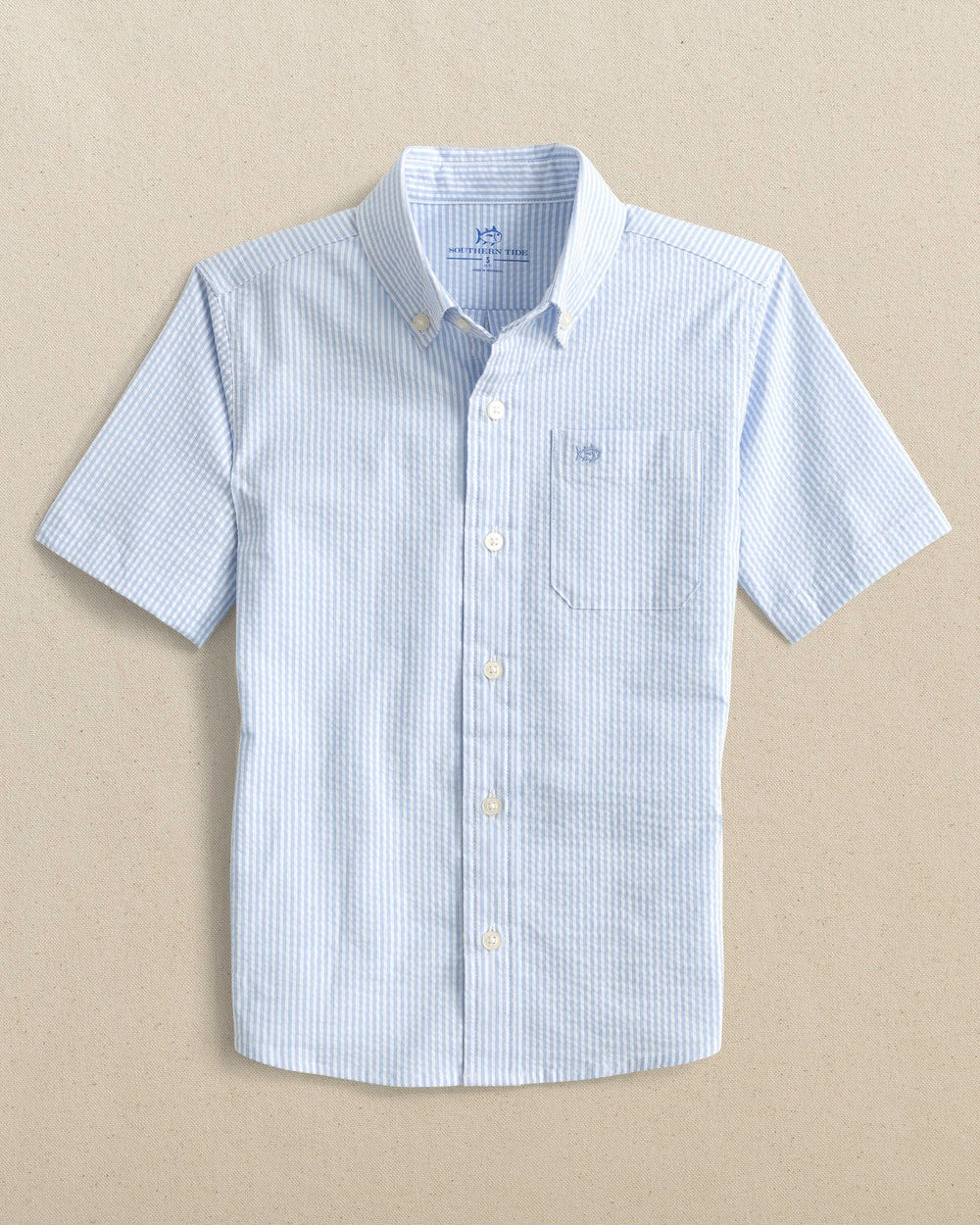 Southern Tide Boys' Folly Field Short Sleeve Sport Shirt