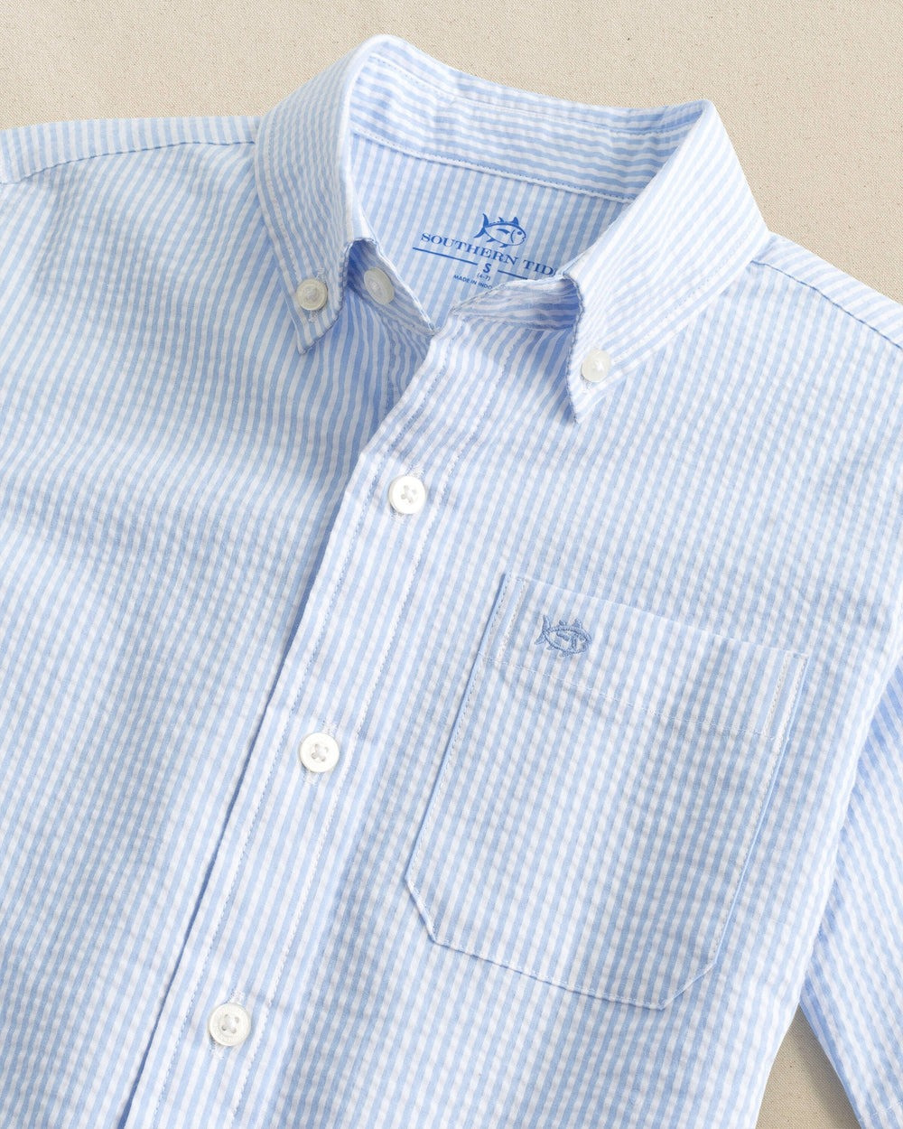 Southern Tide Boys' Folly Field Short Sleeve Sport Shirt