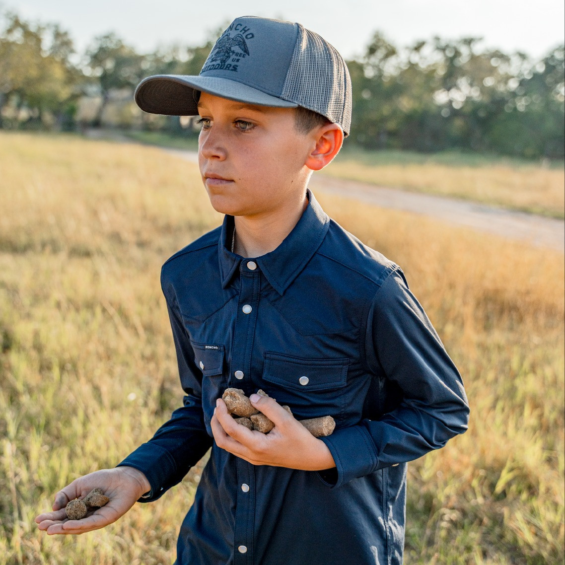 Poncho Outdoors Boys' Long Sleeve Western Snapshirt