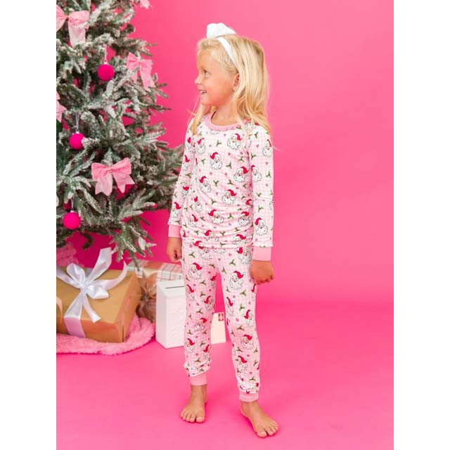 Ruffle Butts Girls' Dear Santa PJ Set