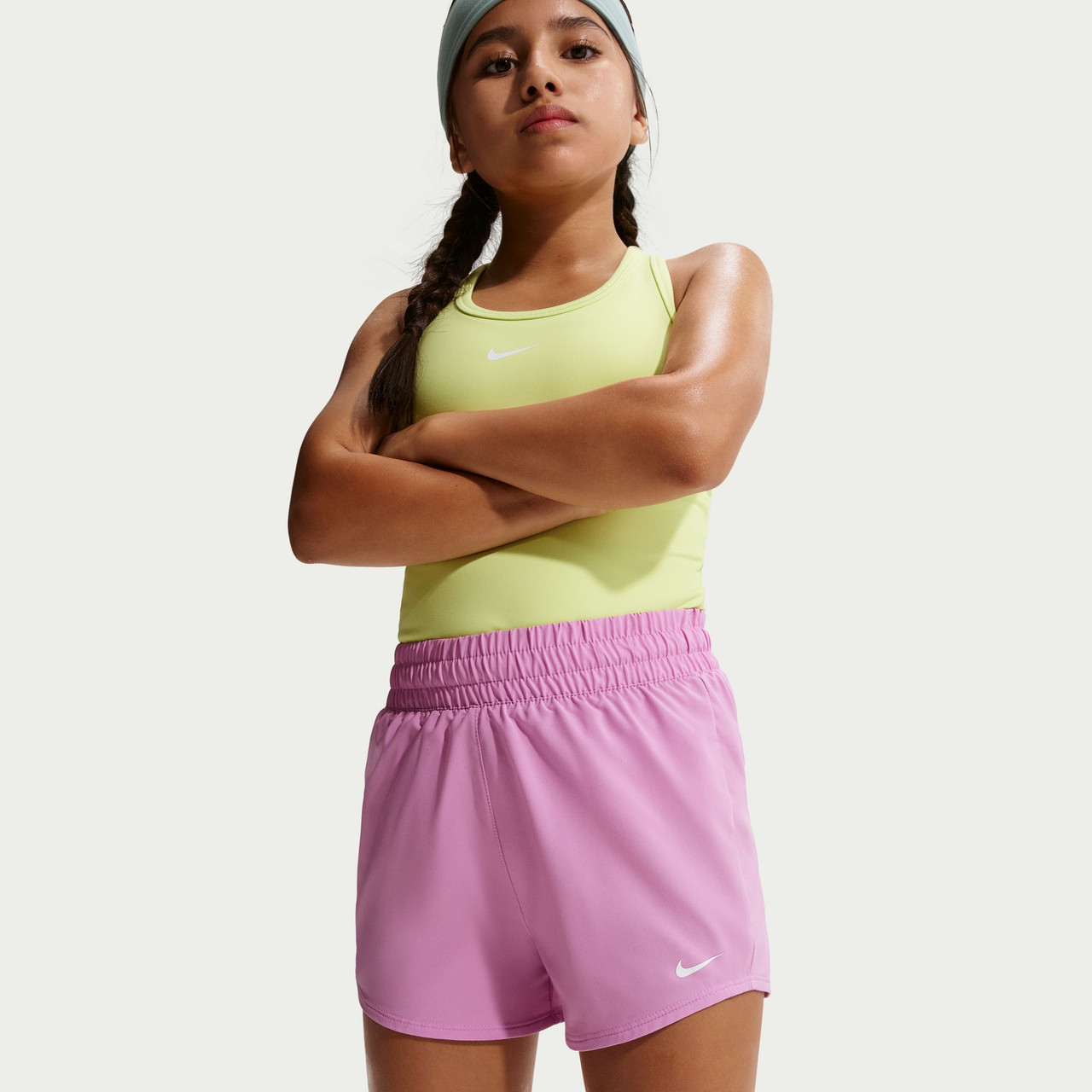 Nike Girls' One Dri-FIT High-Waisted Woven Training Shorts