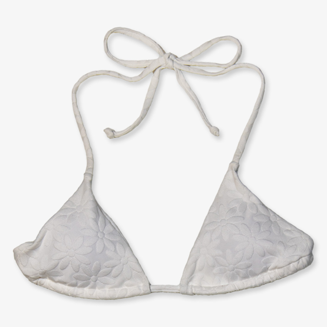 TYLER'S Women's Luna Floral Terry Triangle Bikini Top