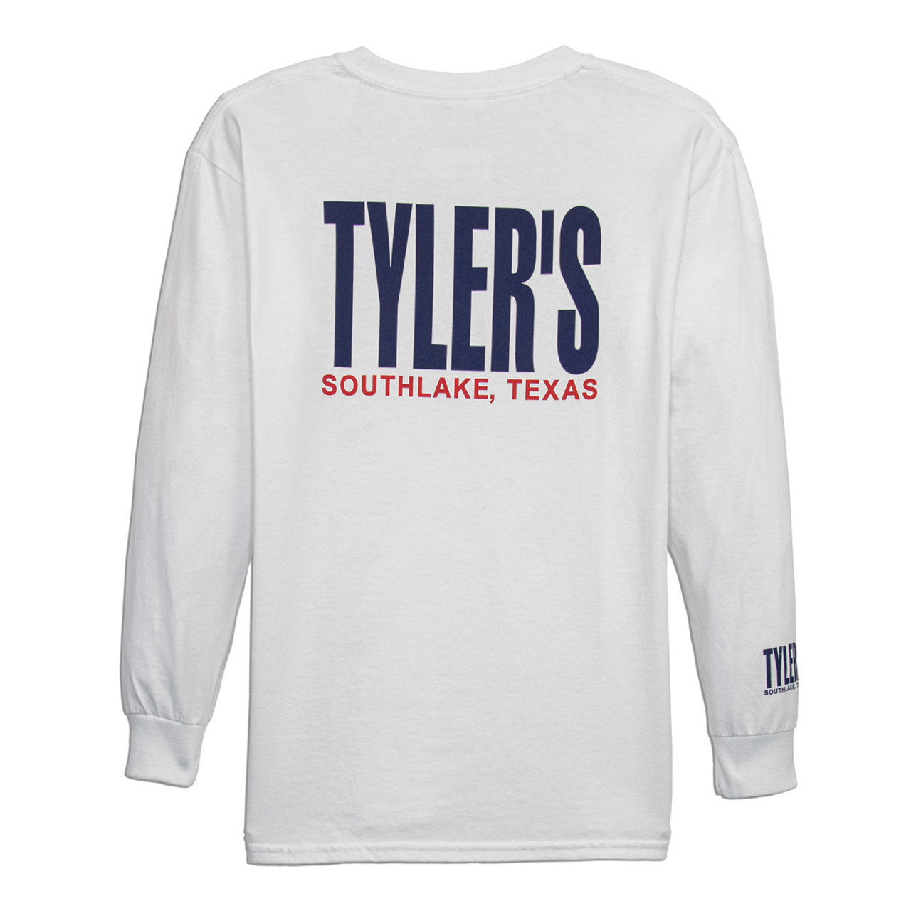 TYLER'S Kids' White/Navy Long Sleeve Tee