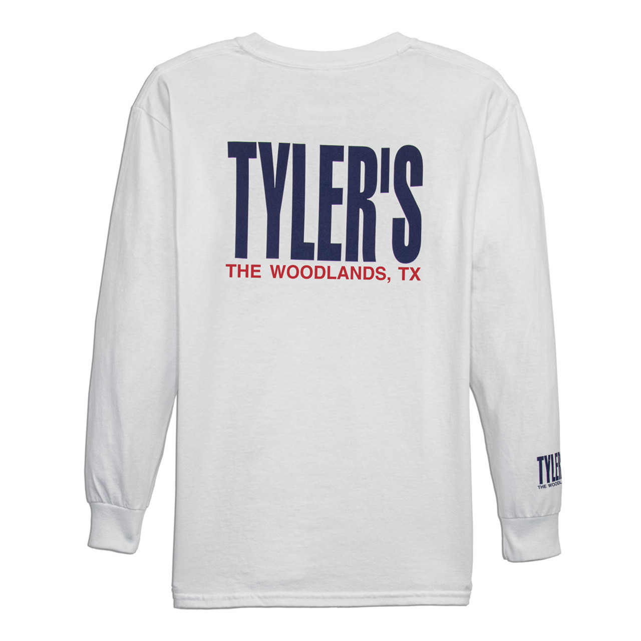 TYLER'S Kids' White/Navy Long Sleeve Tee