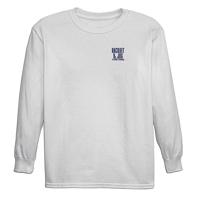 TYLER'S Kids' White/Navy Long Sleeve Tee