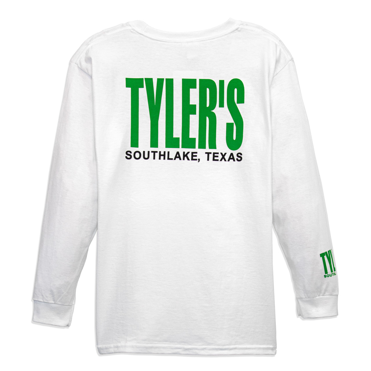 Kids' TYLER'S White/Green Long Sleeve Tee