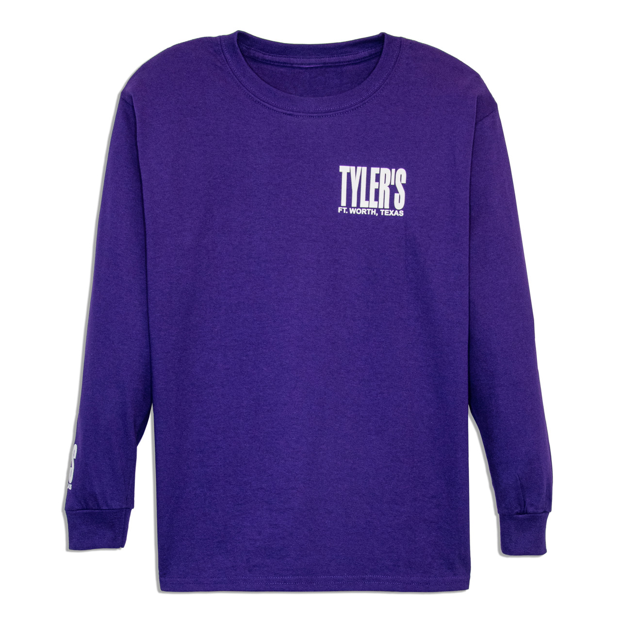 Kids' TYLER'S Purple/White Long Sleeve Tee
