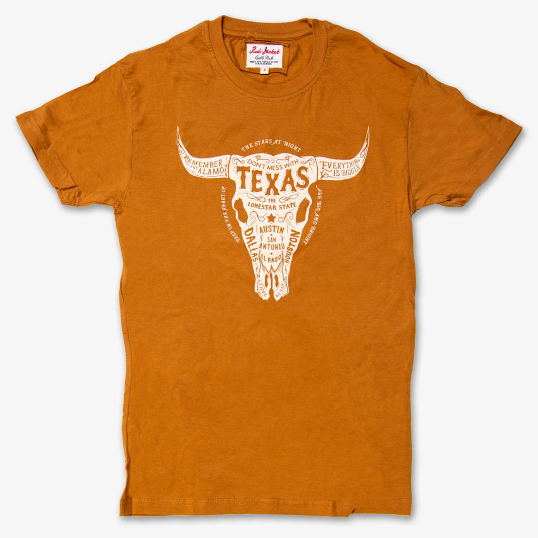 Texas Longhorns Skull Short Sleeve Tee