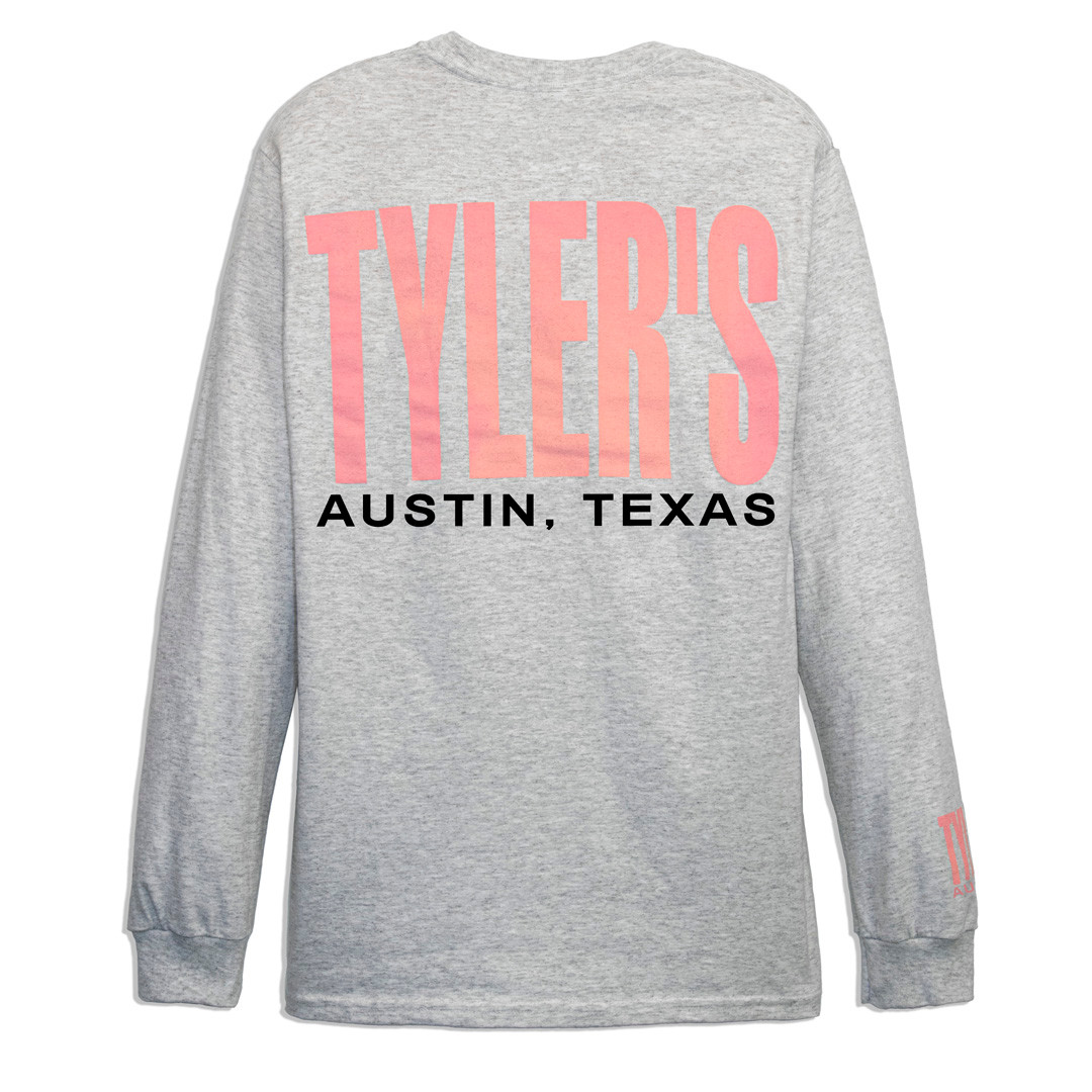 TYLER'S Ash/Baby Pink Long Sleeve Block Tee