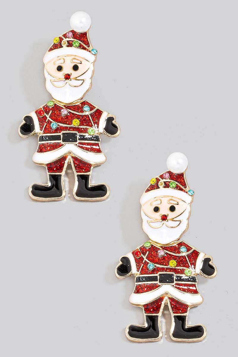 Christmas Santa Claus Dangle Earrings
