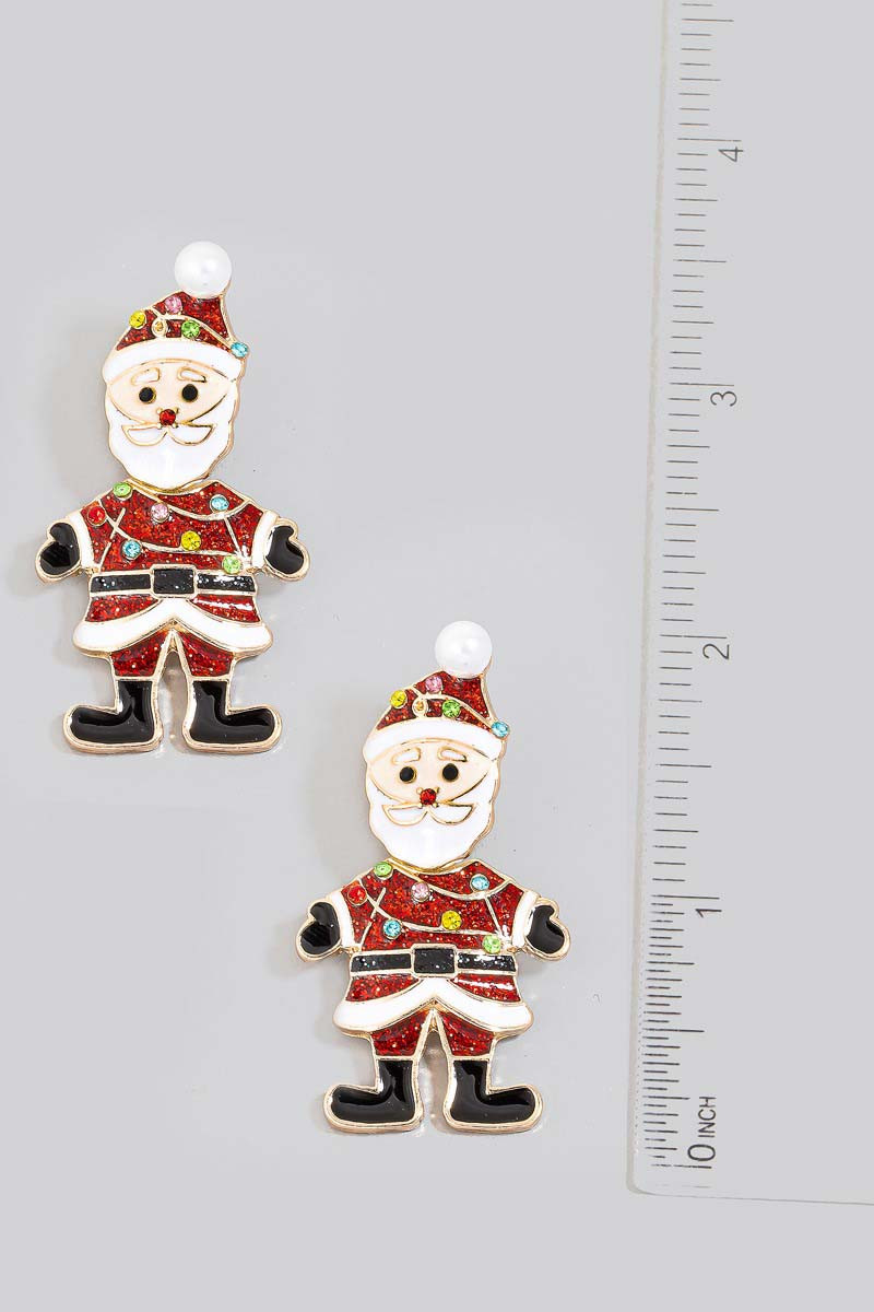 Christmas Santa Claus Dangle Earrings