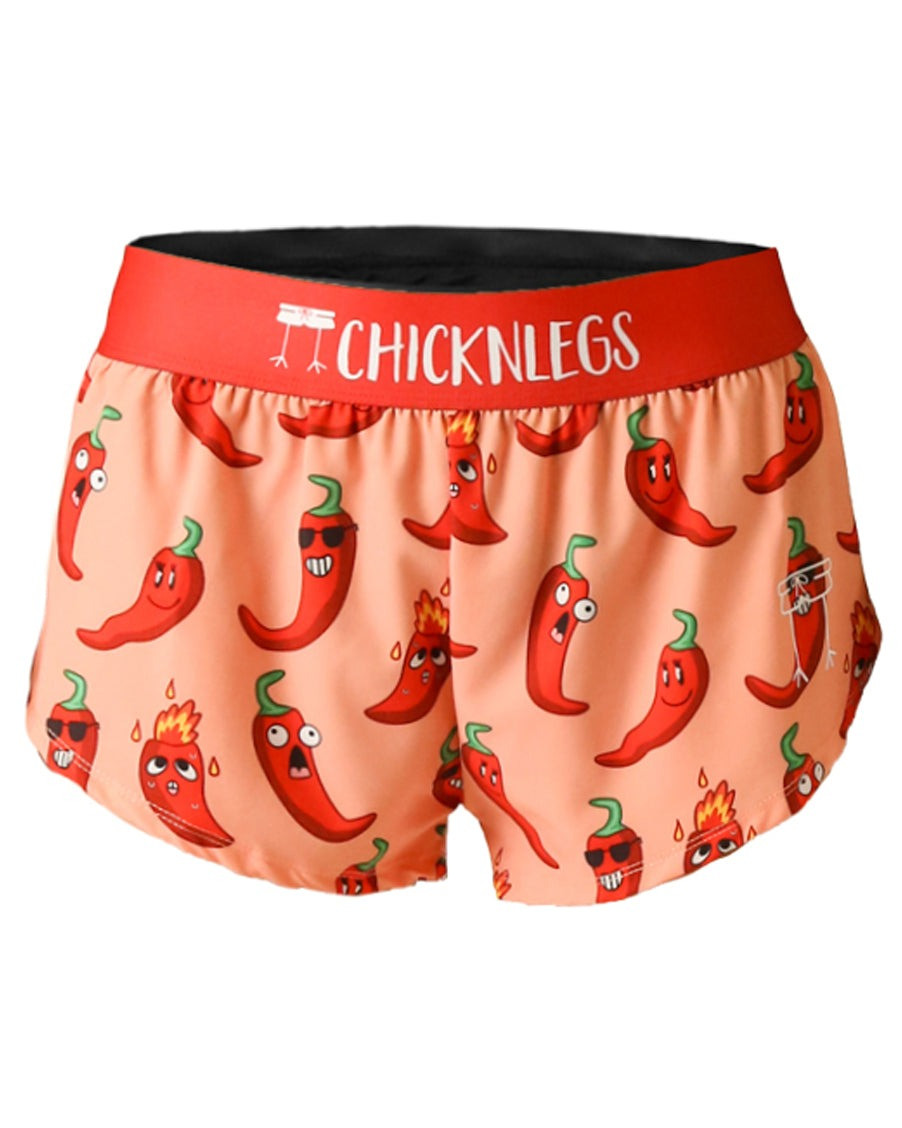 ChicknLegs Women's Chase Pack Chilis 1.5" Split Running Shorts