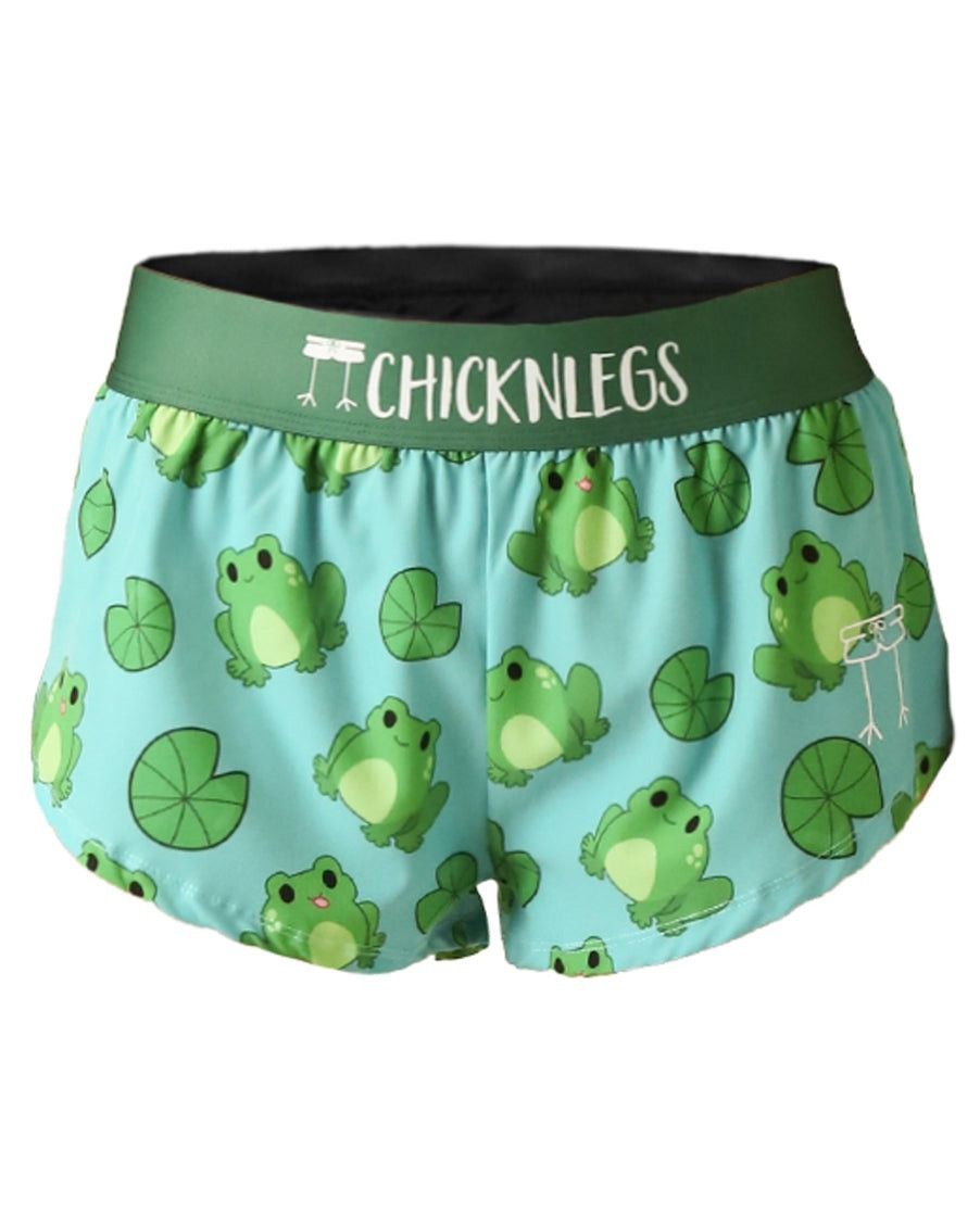 ChicknLegs Women's Fartlek Froggies 1.5" Split Running Shorts