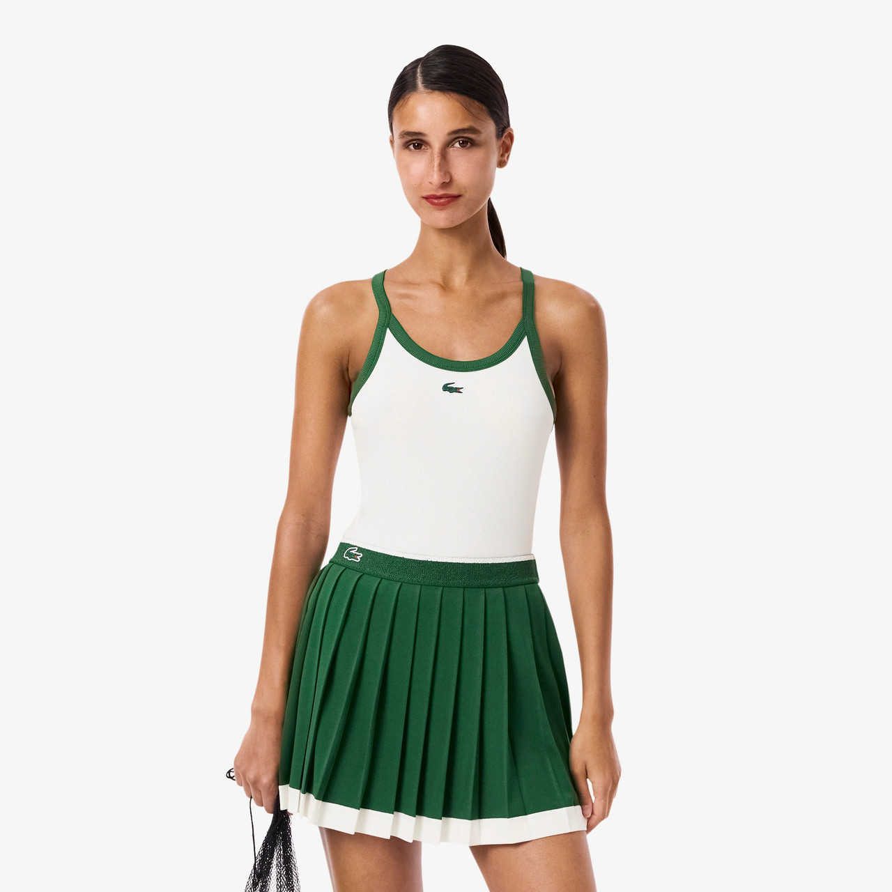 Lacoste Women's Sport Ultra Dry Ribbed Knit Tank Top