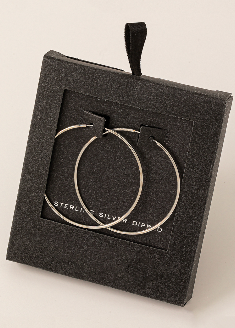 Secret Box Thin Hoop Earrings