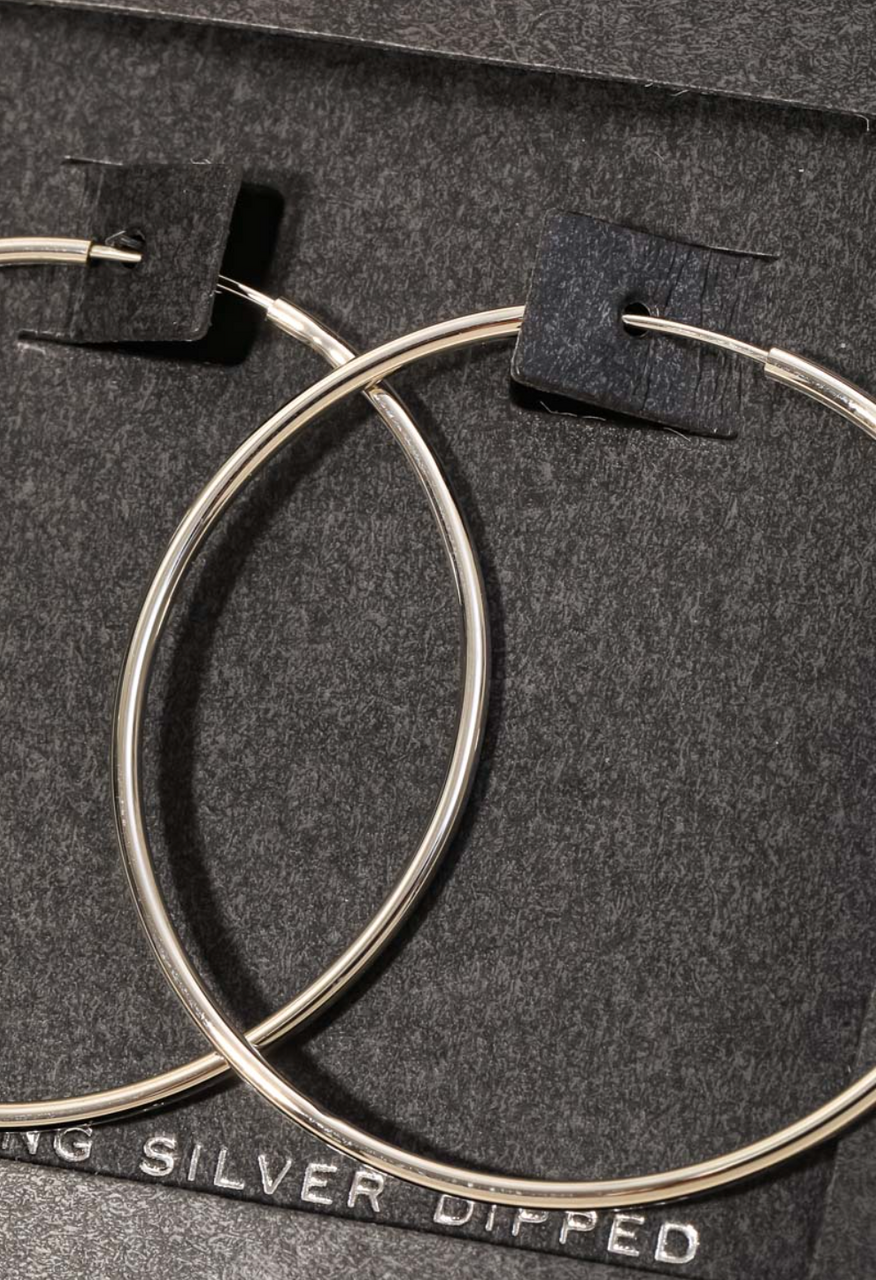 Secret Box Thin Hoop Earrings 3 Secret Box Thin Hoop Earrings