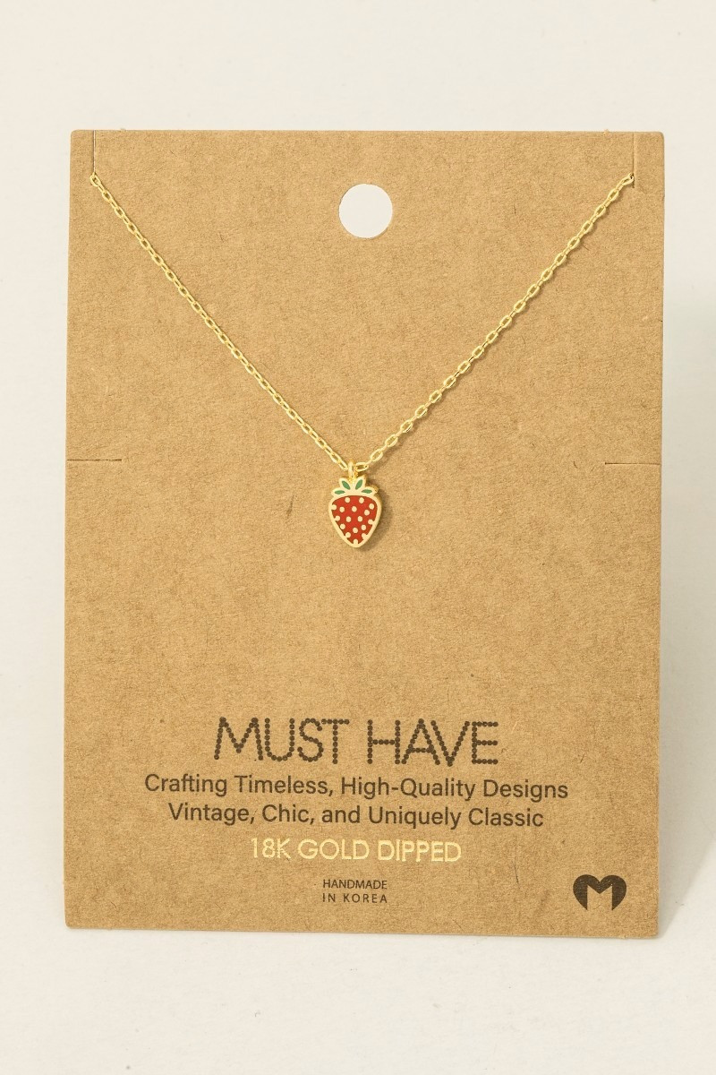 Strawberry Pendant Necklace