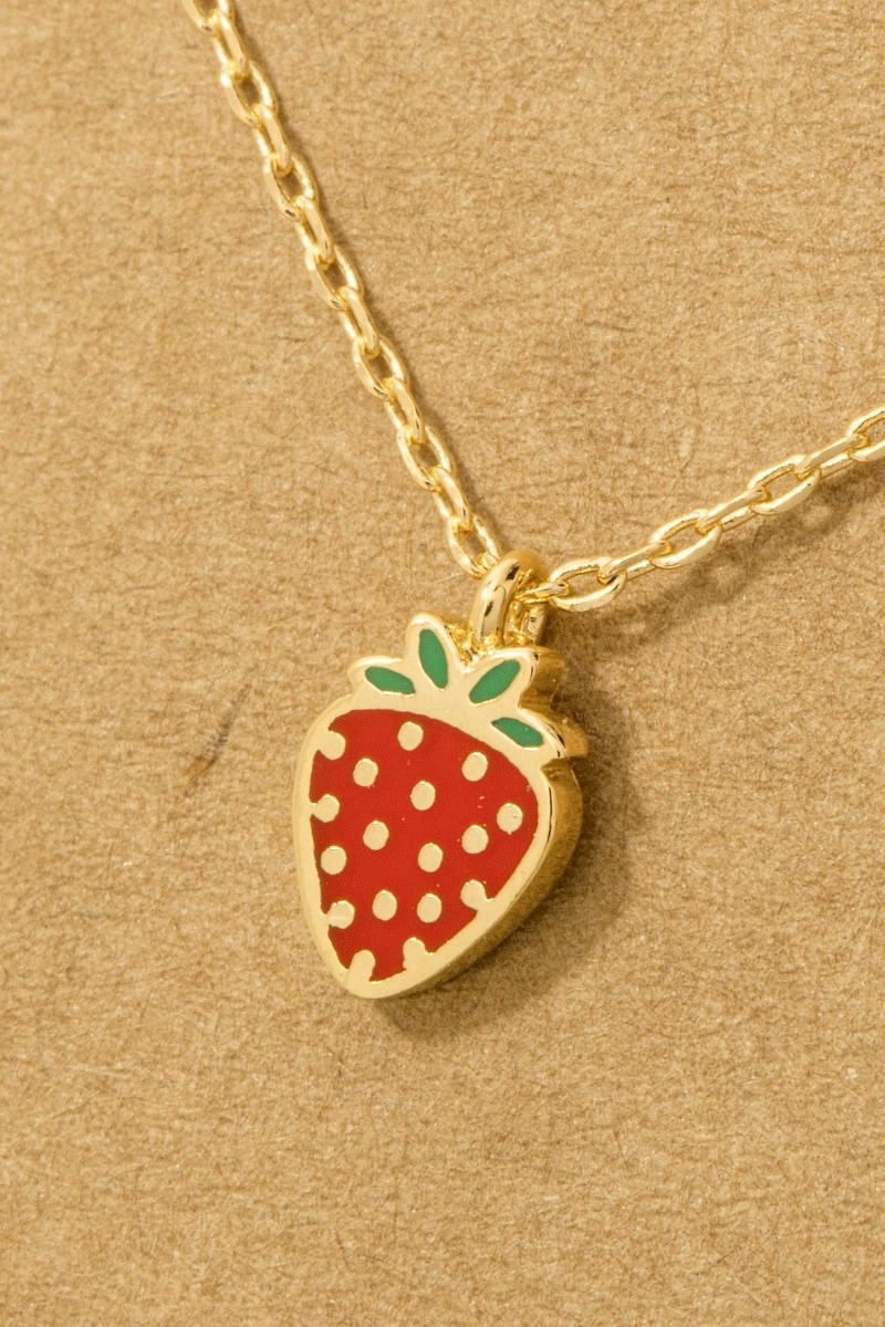 Strawberry Pendant Necklace