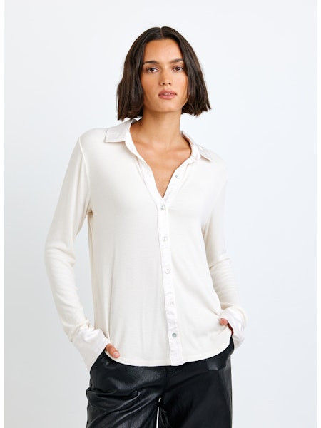 Bella Dahl Women's Mixed Button Down Top