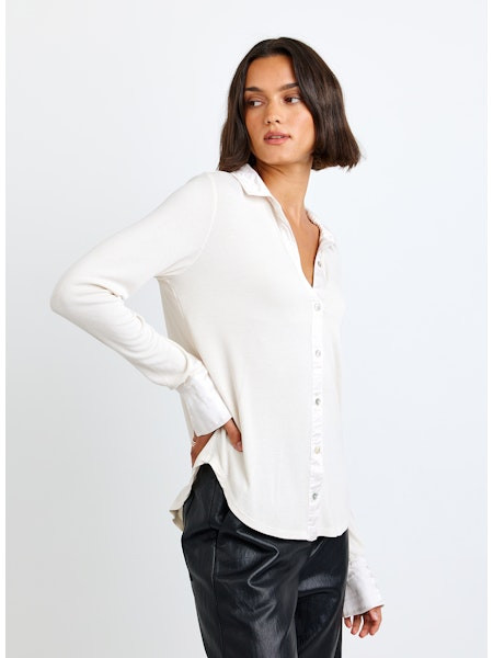 Bella Dahl Women's Mixed Button Down Top