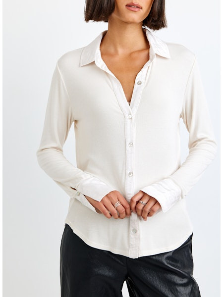 Bella Dahl Women's Mixed Button Down Top