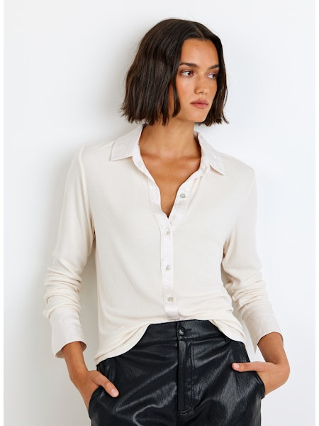 Bella Dahl Women's Mixed Button Down Top