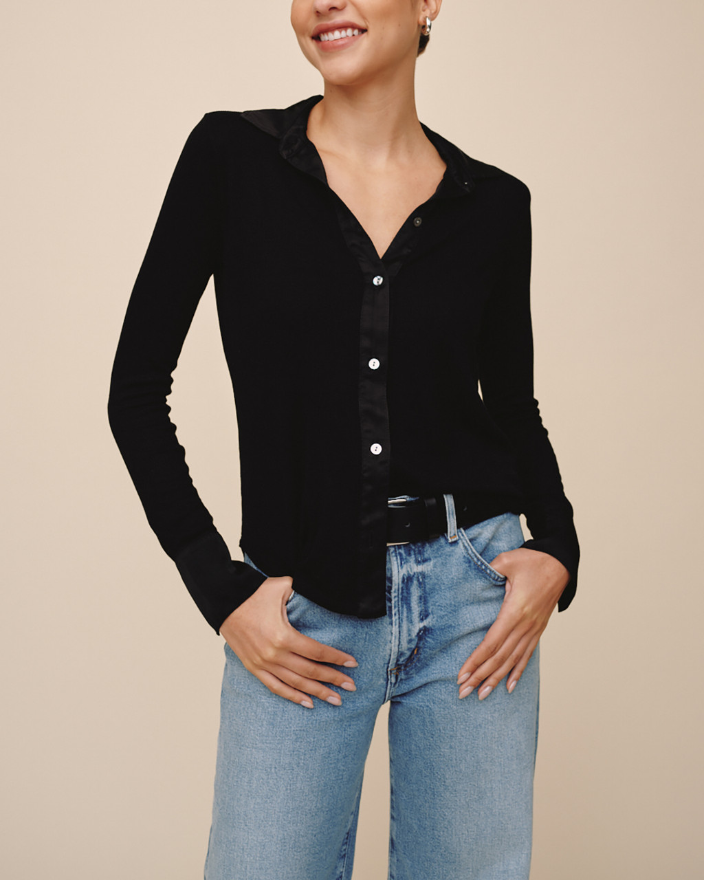 Bella Dahl Women's Mixed Button Down Top