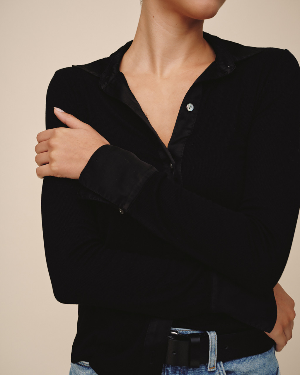 Bella Dahl Women's Mixed Button Down Top