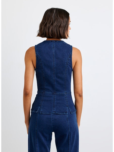 Bella Dahl Women's Seamed Zip Vest