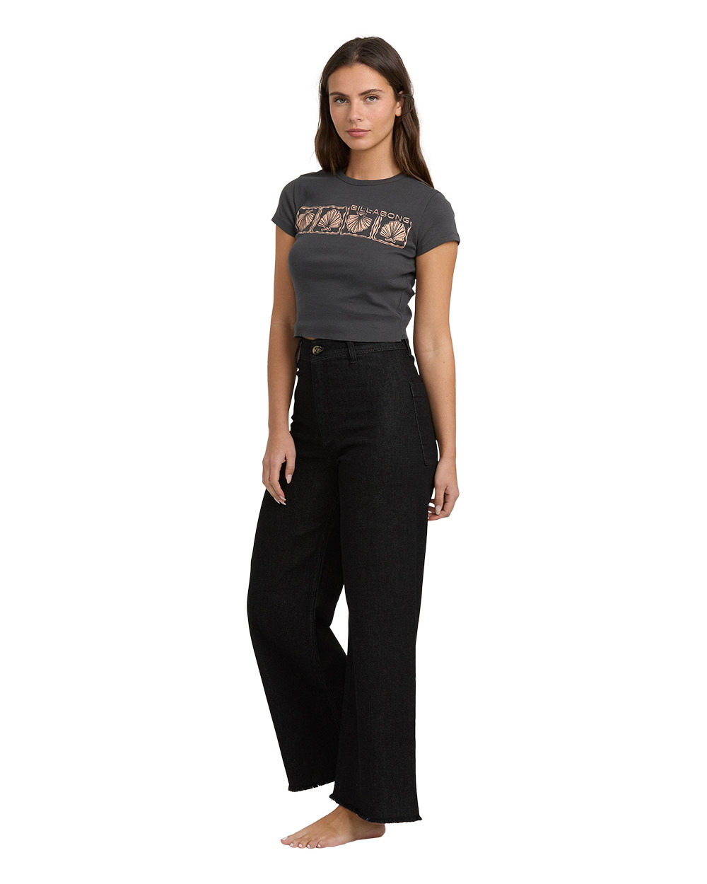 Billabong Women's Free Fall Black Denim Jeans
