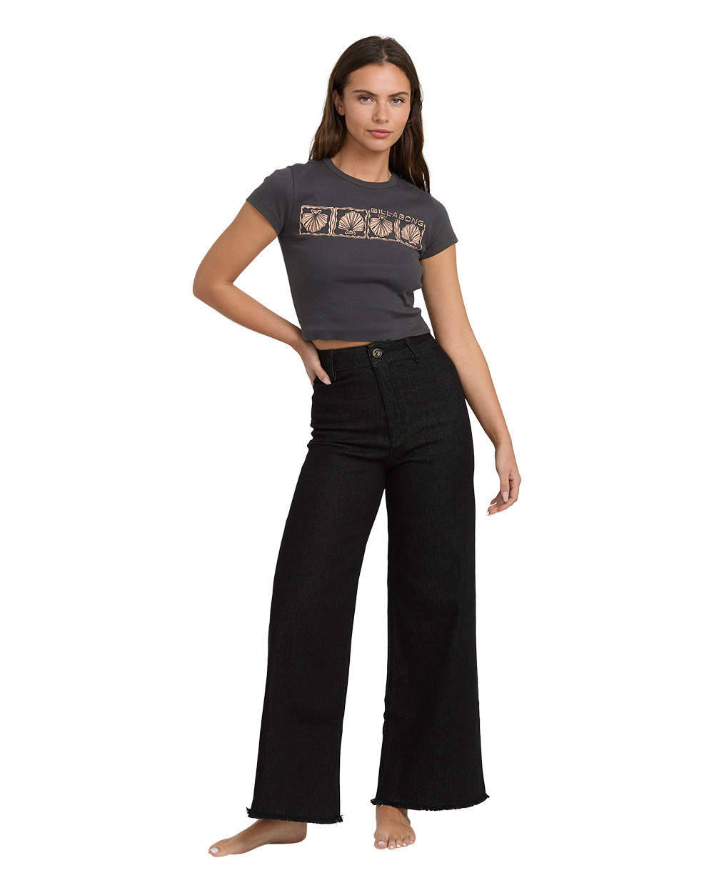 Billabong Women's Free Fall Black Denim Jeans