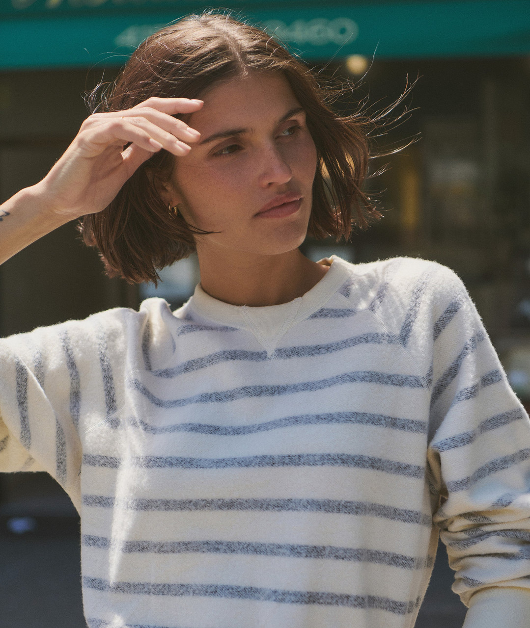 Marine Layer Women's Cloud 9 Stripped Sweatshirt