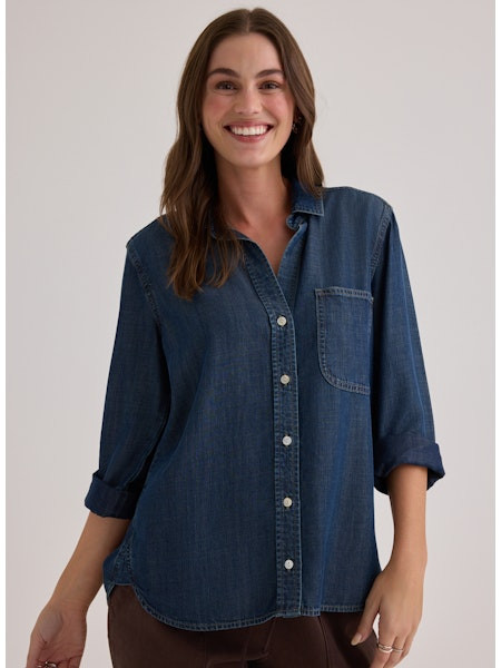 Bella Dahl Women's Shirttail Long Sleeve Button Down