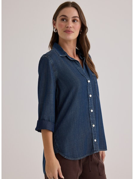 Bella Dahl Women's Shirttail Long Sleeve Button Down
