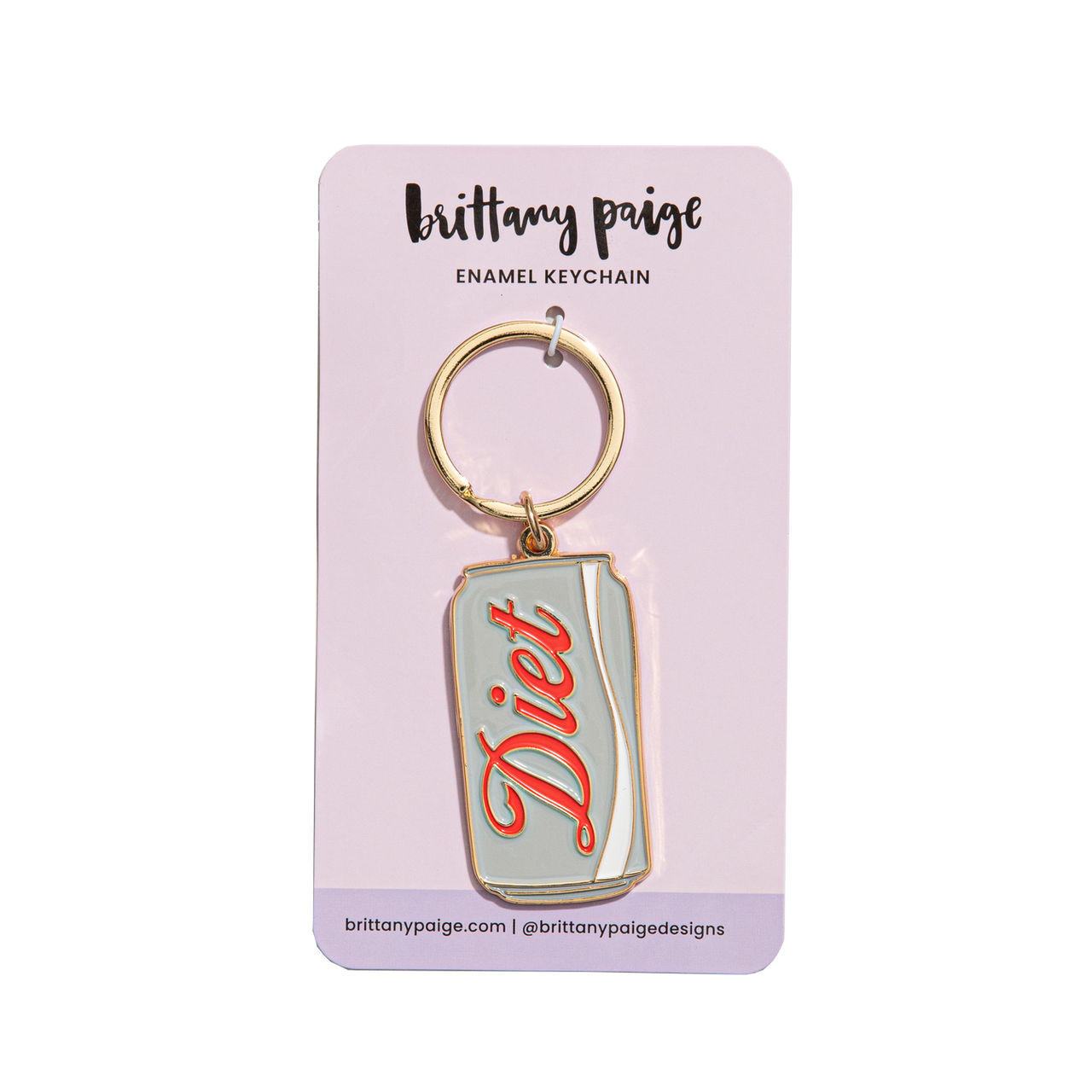Brittany Paige Diet Soda Can Enamel Keychain